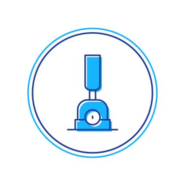 Beyaz arkaplanda izole edilmiş demiryolu simgesini değiştirmek için ok ana hatları dolduruldu. Eski demiryolu rayları. Vektör