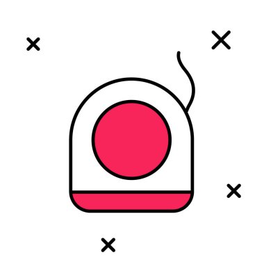 Doldurulmuş diş ipi simgesi beyaz arkaplanda izole edildi. Vektör