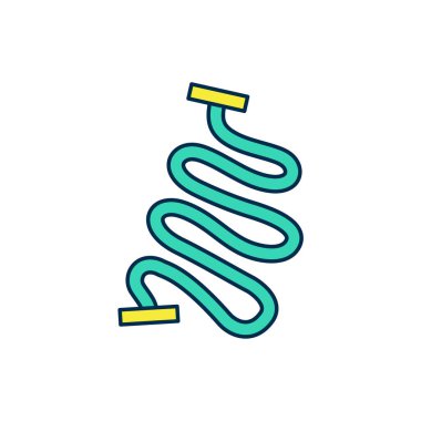 Doldurulmuş ana hat yarış pisti simgesi beyaz arkaplanda izole edildi. Vektör