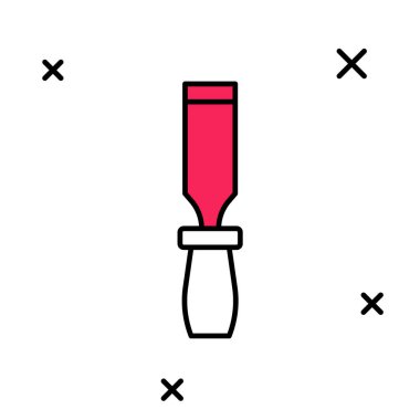 Doldurulmuş Rasp metal dosya simgesi beyaz arkaplanda izole edildi. Ahşap ve metalle çalışmak için Rasp. Tezgah ve atölye için alet. Vektör