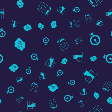 Benzin ve petrol deposu için gaz göstergesi kutusuna karbondioksit salınımını sorunsuz bir şekilde ayarlayın. Vektör.