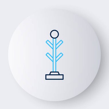 Çizgi Ceket standı simgesi beyaz arkaplanda izole edildi. Renkli taslak konsepti. Vektör.