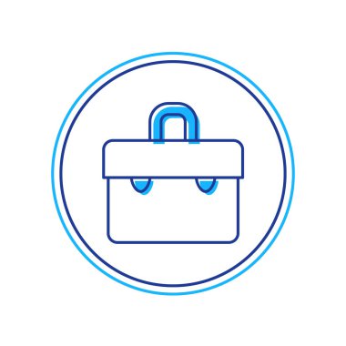 Doldurulmuş Evrak Çantası simgesi beyaz arkaplanda izole edildi. İş ilanı. İş portföyü. Vektör