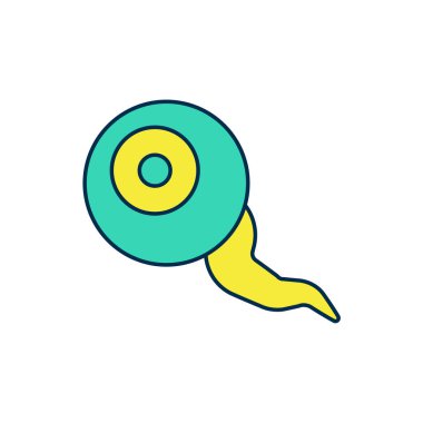 Doldurulmuş göz simgesi beyaz arkaplanda izole edildi. Mutlu Cadılar Bayramı Partisi. Vektör