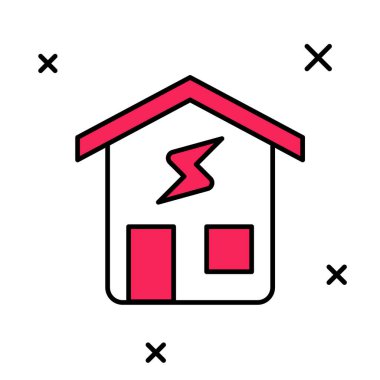 Doldurulmuş Akıllı ev simgesi beyaz arkaplanda izole edildi. Uzaktan kumanda. Vektör