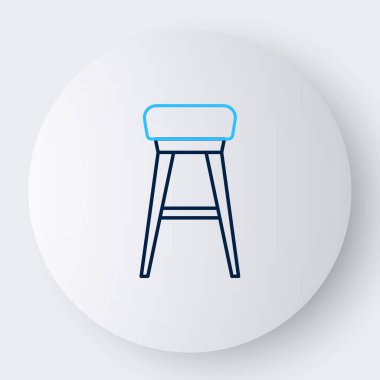 Çizgi Sandalyesi simgesi beyaz arkaplanda izole edildi. Renkli taslak konsepti. Vektör