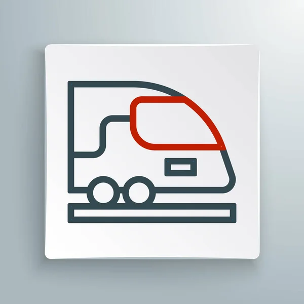 Linie Hochgeschwindigkeitszug Symbol Isoliert Auf Weißem Hintergrund Eisenbahnreisen Und Eisenbahntourismus — Stockvektor