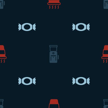 Kahve fincanını elektrikli kahve öğütücüsüne çevir ve Candy 'yi kusursuz bir şekle sok. Vektör.