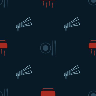 Ramen çorba kasesi yemek çubuklarını tabak ve erişteyle kusursuz bir şekilde hazırla. Vektör.