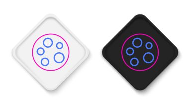 Hat Ay simgesi beyaz arkaplanda izole edildi. Renkli taslak konsepti. Vektör.