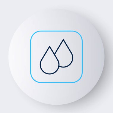 Çizgi Su bırakma simgesi beyaz arkaplanda izole edildi. Renkli taslak konsepti. Vektör.