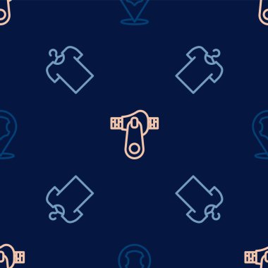 Deri tişörtü askıya, fermuarı da dikişsiz desenlere ayarla. Vektör.