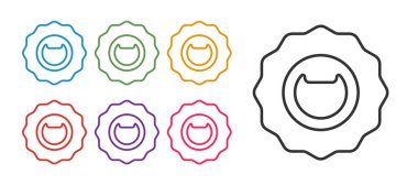 Beyaz arkaplanda satır açıcı simgesi izole edildi. Simgeleri renklendirin. Vektör.