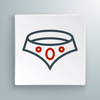 Beyaz arkaplanda çizgi gerdanlığı simgesi izole edildi. Renkli taslak konsepti. Vektör