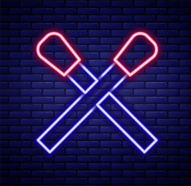 Duvarın arkasında izole edilmiş ateş ikonu ile parlayan neon hattı yakma kibriti. Ateşle maç. Kibrit işareti. Renkli taslak konsepti. Vektör