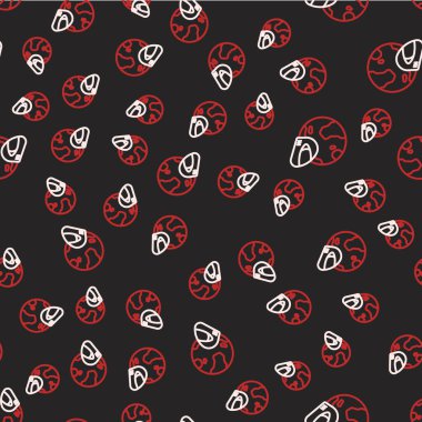 Çizgi Yarış miğferi simgesi siyah arkaplanda izole edilmiş. Olağanüstü bir spor. Spor malzemeleri. Vektör