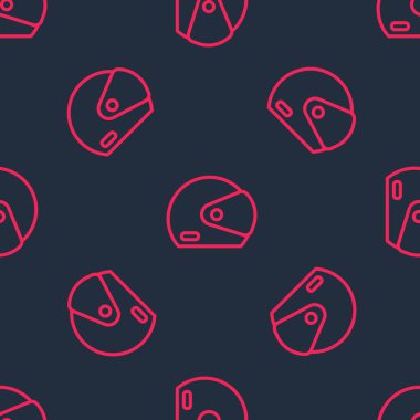 Kırmızı çizgi yarış başlığı simgesi siyah arka planda izole edilmiş. Vektör