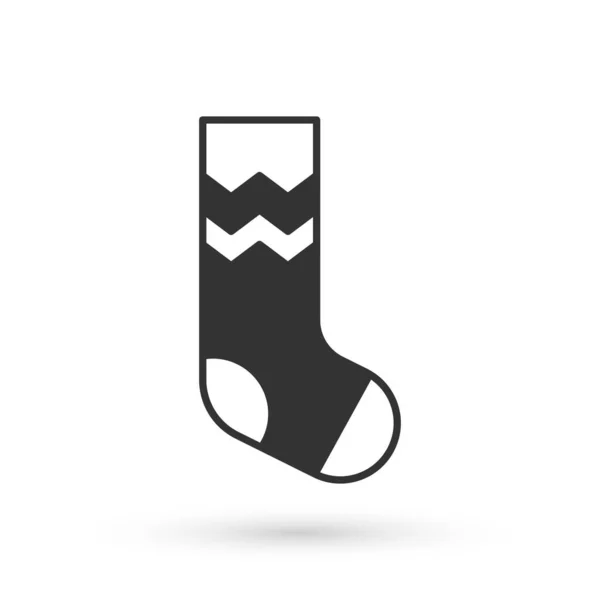Ikona Šedé Ponožky Izolovaná Bílém Pozadí Vektor — Stockový vektor