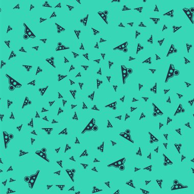 Siyah Kaydırak oyun alanı simgesi yeşil arkaplandaki kusursuz deseni izole etti. Çocuklar kayar. Vektör