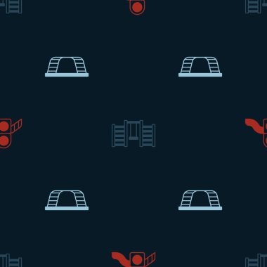 Slayt parkını, İsveç duvarını ve Maymun barını pürüzsüz bir kalıba sokun. Vektör