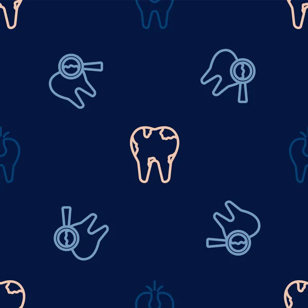 Ορισμός Γραμμής Σπασμένο Δόντι Και Αδιάλειπτη Μοτίβο Διάνυσμα — Διανυσματικό Αρχείο