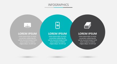 Mobil Online sınıf ve kitap mezuniyet şapkasını ayarla. Ticari bilgi şablonu. Vektör.