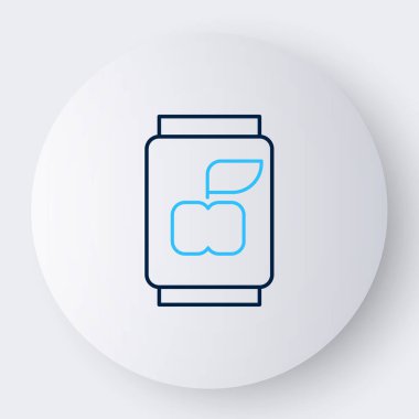 Soda kutusu simgesi beyaz arkaplanda izole edildi. Renkli taslak konsepti. Vektör.