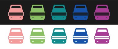 Beslenme kutusu simgesini siyah ve beyaz arkaplanda izole et. Vektör.