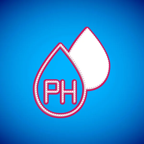Λευκό Εικονίδιο Σταγόνα Νερό Απομονώνονται Μπλε Φόντο Διάνυσμα — Διανυσματικό Αρχείο