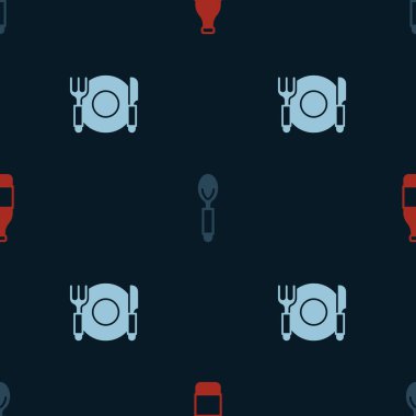 Bir şişe şarap kaşığı, çatal ve bıçak ayarlayın. Vektör.