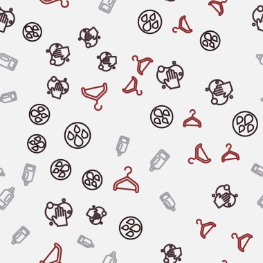 Deterjan için Sünger Şişe Süngeri ve elbise dolabını pürüzsüz bir şekilde ayarla. Vektör.