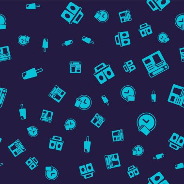 Dondurmayı hazırla, internetten yemek siparişi ver, kahve fincanı sipariş et ve saat başı teslimatı kusursuz yap. Vektör