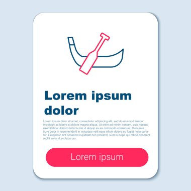 Gondol gemisi İtalya Venedik ikonu gri arka planda izole edildi. Turizm kürek çekme romantikliği. Renkli taslak konsepti. Vektör