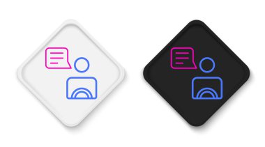 Hat Taksi Sürücüsü simgesi beyaz arkaplanda izole edildi. Renkli taslak konsepti. Vektör