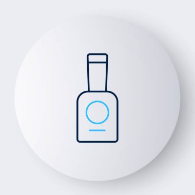 Beyaz arka planda izole edilmiş tırnak cilası ikonu çizgisi. Renkli taslak konsepti. Vektör