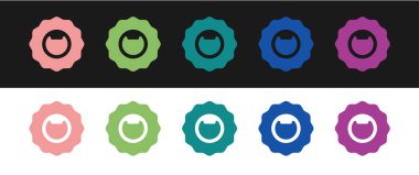 Siyah ve beyaz arkaplanda şişe açma simgesini ayır. Vektör