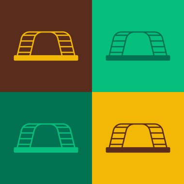 Pop Art Monkey bar simgesi renk arkaplanında izole edildi. Vektör