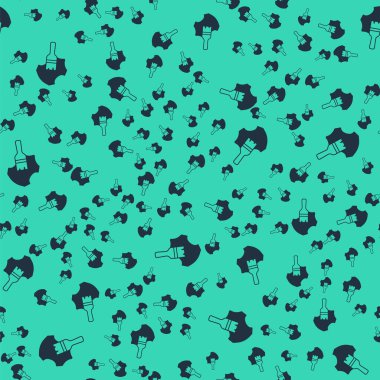 Yeşil arka planda siyah deri ikon izole edilmiş kusursuz desen. Vektör