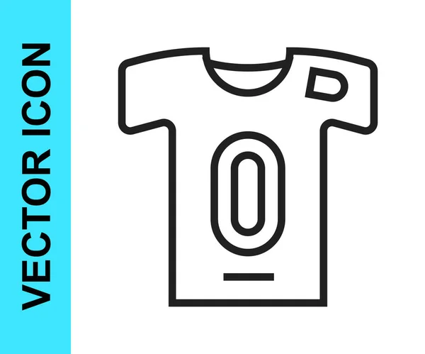Hitam Garis Jersey Sepak Bola Dan Shirt Ikon Terisolasi Pada - Stok Vektor