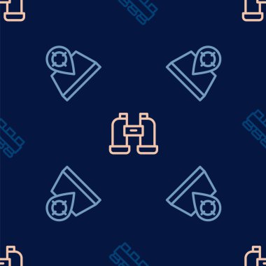 Av fişeği kemerini, yeri ve dürbünü kusursuz desene ayarlayın. Vektör