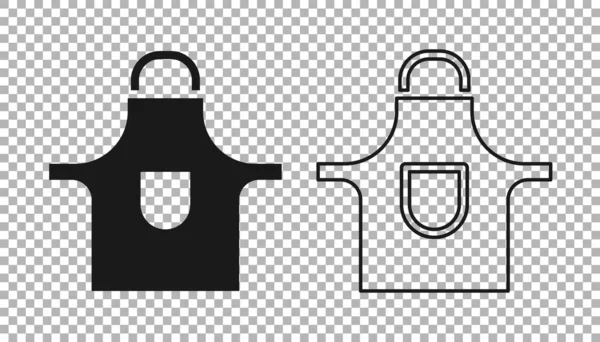 Schwarze Kochschürze Symbol Isoliert Auf Transparentem Hintergrund Koch Uniform Zum — Stockvektor