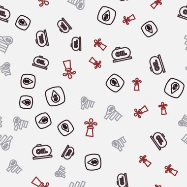 Yağ damlasını dolar sembollü tank depolama grafiği ile ayarlayın ve pürüzsüz bir desen oluşturun. Vektör.