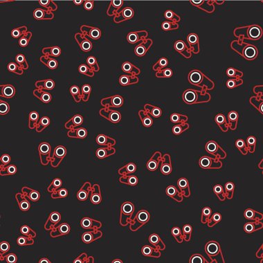 Dürbün simgesi siyah arkaplanda izole edilmiş. Yazılım işareti bul. Casus ekipman sembolü. Vektör.