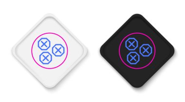 Wonton çizgi simgesi beyaz arkaplanda izole edildi. Çin yemeği. Renkli taslak konsepti. Vektör.