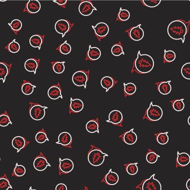 Çizgi Ağacı simgesi siyah arkaplanda izole edilmiş. Orman sembolü. Vektör.