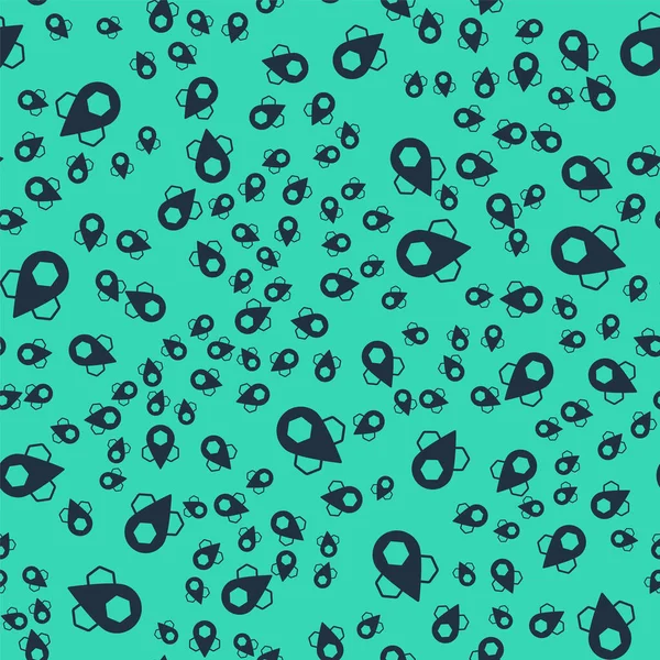 Μαύρο Honeycomb Εικονίδιο Απομονωμένη Αδιάλειπτη Μοτίβο Πράσινο Φόντο Σύμβολο Κυττάρων — Διανυσματικό Αρχείο
