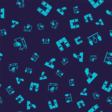 Noel Baba Noel Baba 'nın kızak ışıklarını kış eşarbı ve baca desenlerine göre ayarlayın. Vektör.