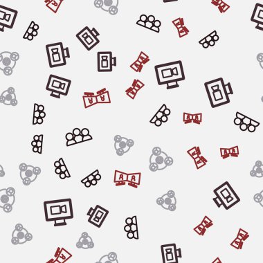 Görüntülü sohbet konferansını ve kusursuz şablonu ayarla. Vektör.