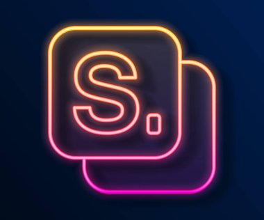 Parlayan neon hattı Bingo simgesi siyah arkaplanda izole edildi. Amerikan tombala oyunu için piyango biletleri. Vektör.