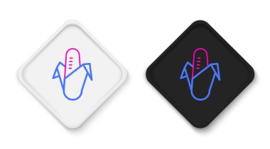 Beyaz arkaplanda çizgi mısır simgesi izole edildi. Renkli taslak konsepti. Vektör.